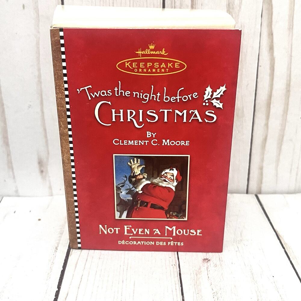 HALLMARK TWAS THE NIGHT BEFORE CHRISTMAS GRANDFATHER CLOCK ORNAMENT NEW!!